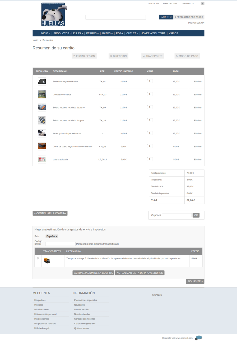 Order confirmation and summary