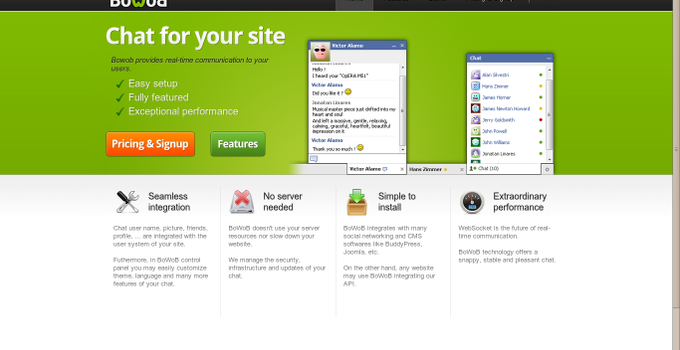 Servicio de chat Bowob
