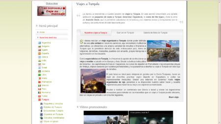 Turkey travel packages page