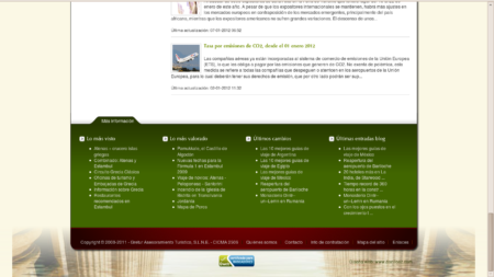Website footer design