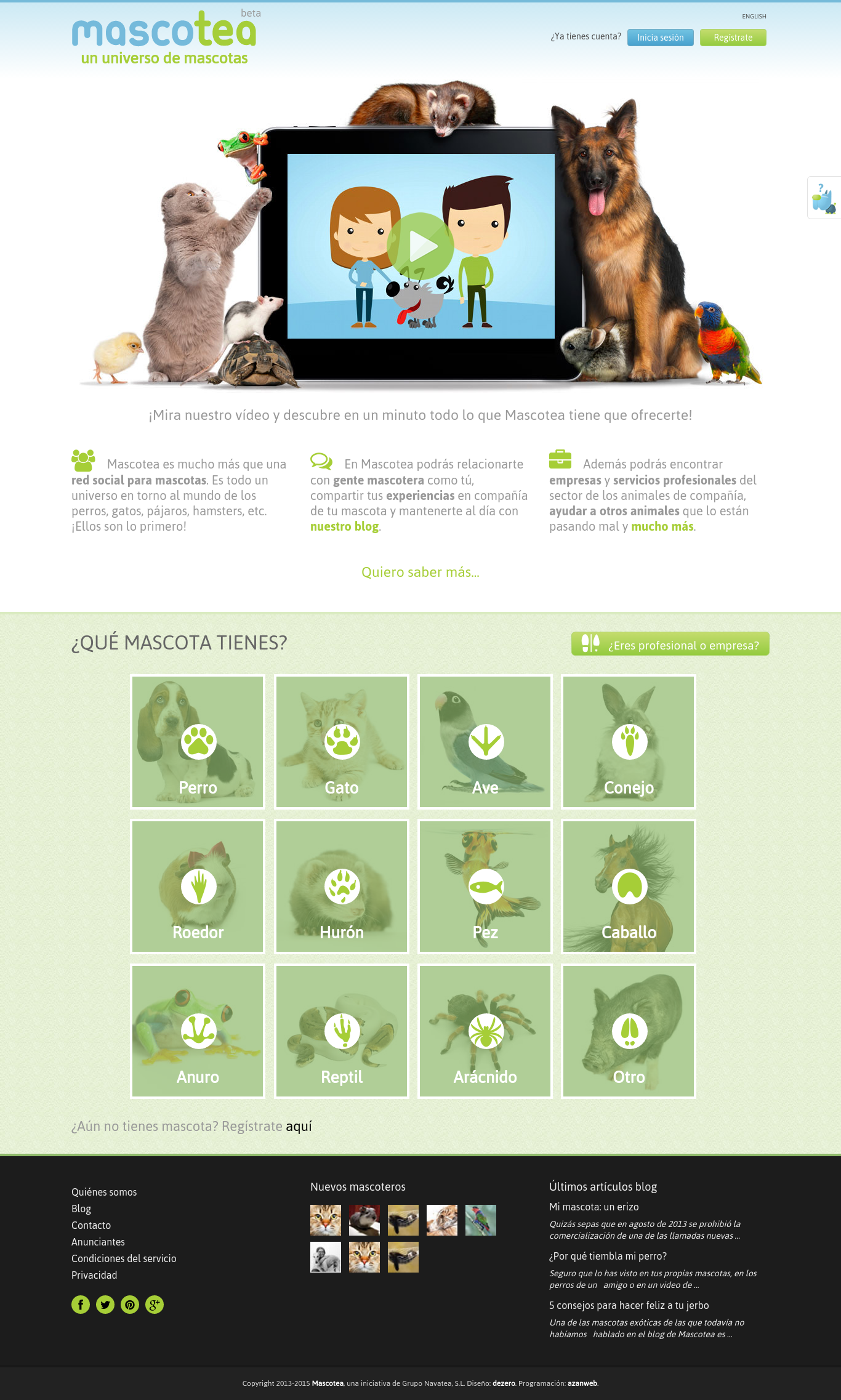 Mascotea homepage