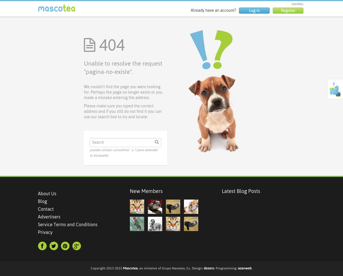 404 error in English