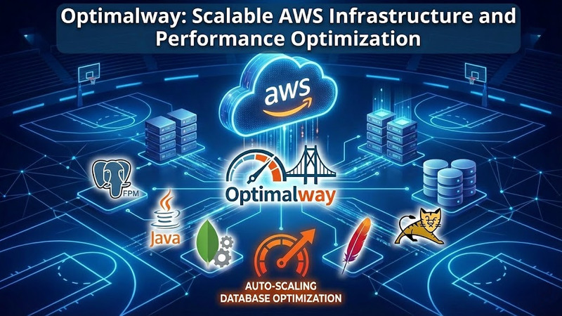 Scalable AWS architecture with Auto Scaling Groups, load balancers, and PHP/Java applications for Optimalway