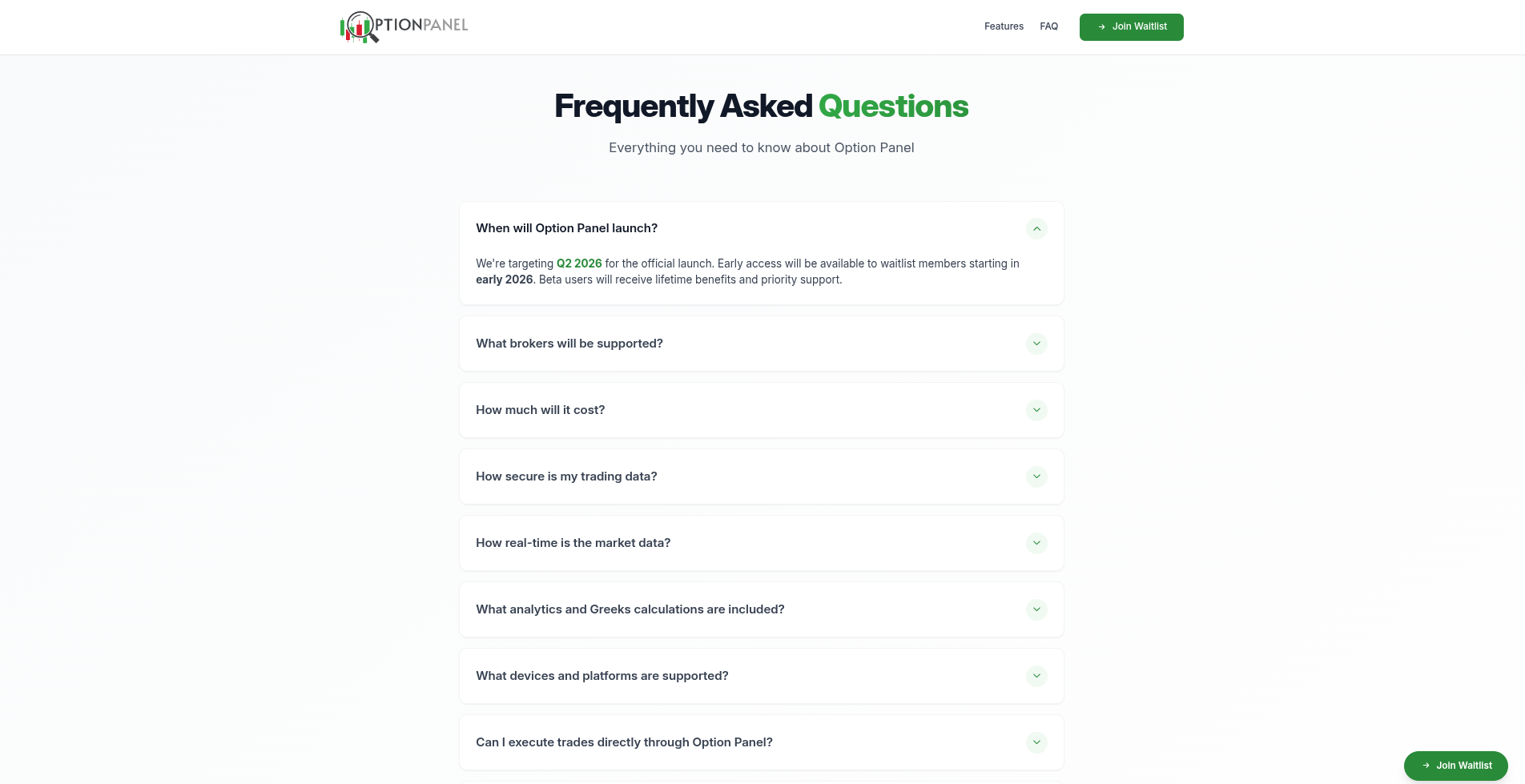 Frequently Asked Questions (FAQ) section