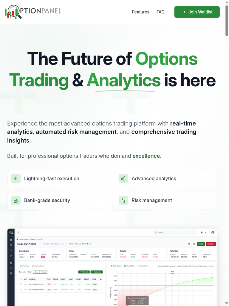 Responsive hero section on tablet
