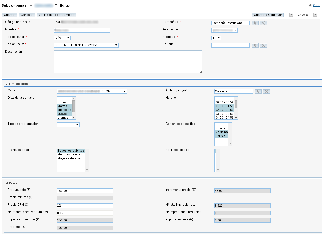 Subcampaigns module with parent campaign integration