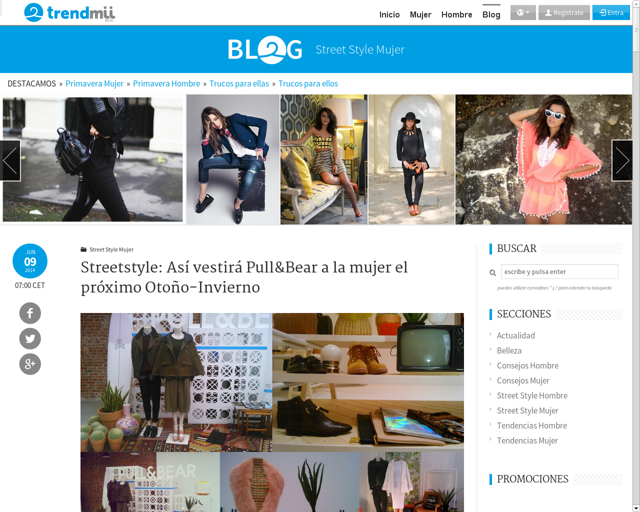 Women's fashion blog category page