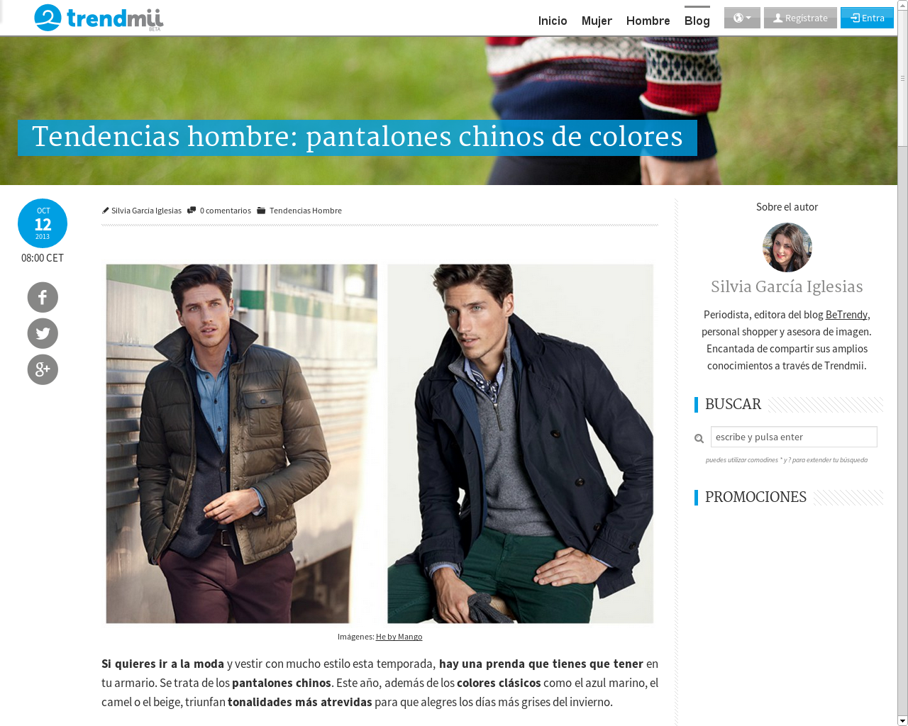 Men's fashion trends blog section