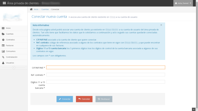 Form to connect SugarCRM accounts to user accounts in Yii Framework