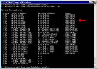 Windows rsync listening on port 873