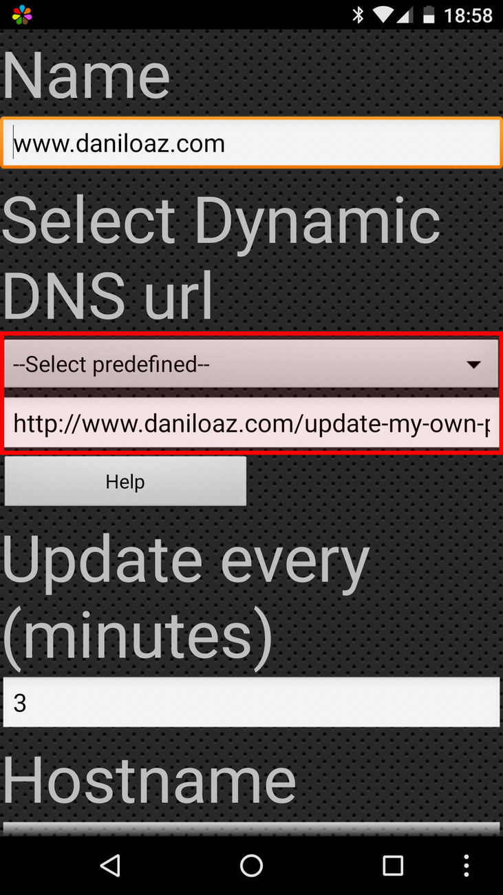 Dynamic DNS Update configuration: step 1